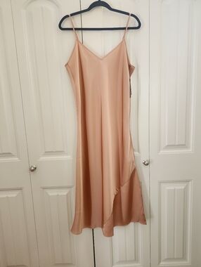 Knix Satin Papaya Slip Dress NWT